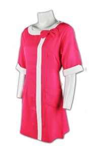 NU012 自訂制服款式 中袖  訂製護士服款式 裙式護士服 護士制服生產商   接待護士